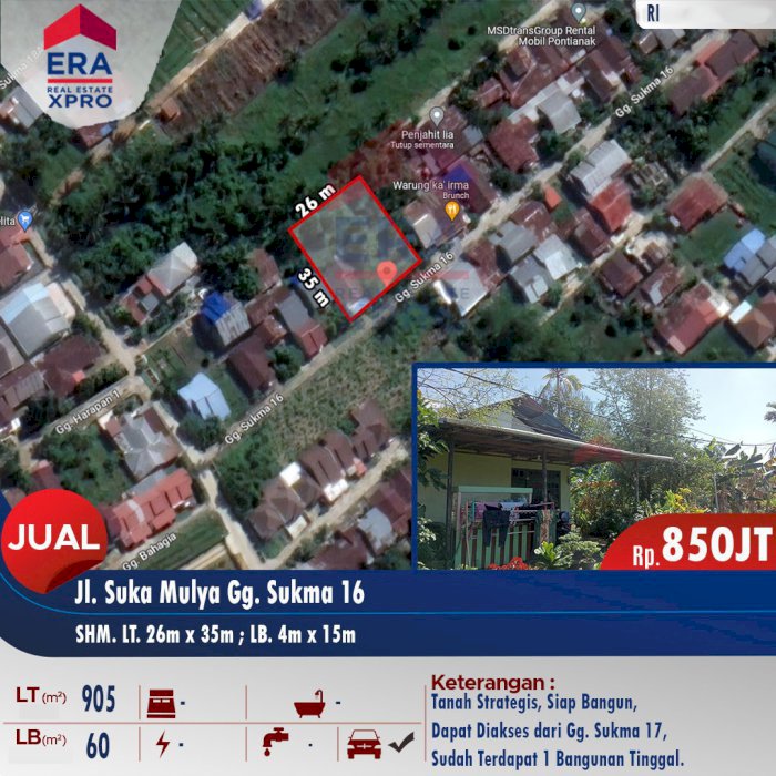 Jual Tanah Strategis Pontianak Kalimantan Barat