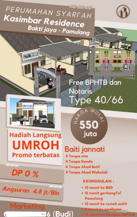 Jual Perumahan Kasimbar Baktijaya Pamulang Tangerang Selatan