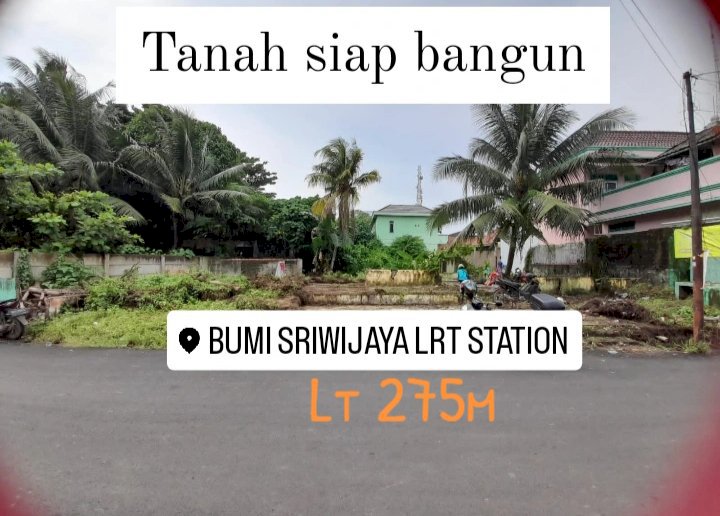 Tanah siap bangun samping stasiun LRT Bumi Sriwijaya