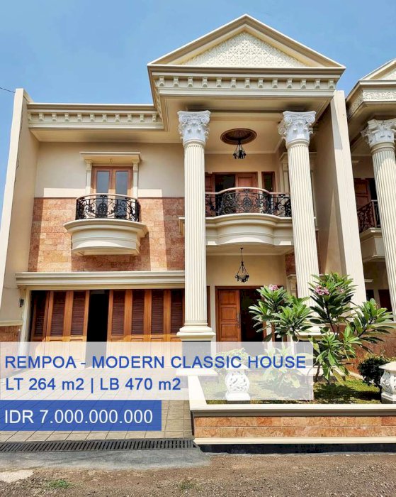 For Sale Rumah Baru Modern Classic Di Rempoa Tangerang Selatan