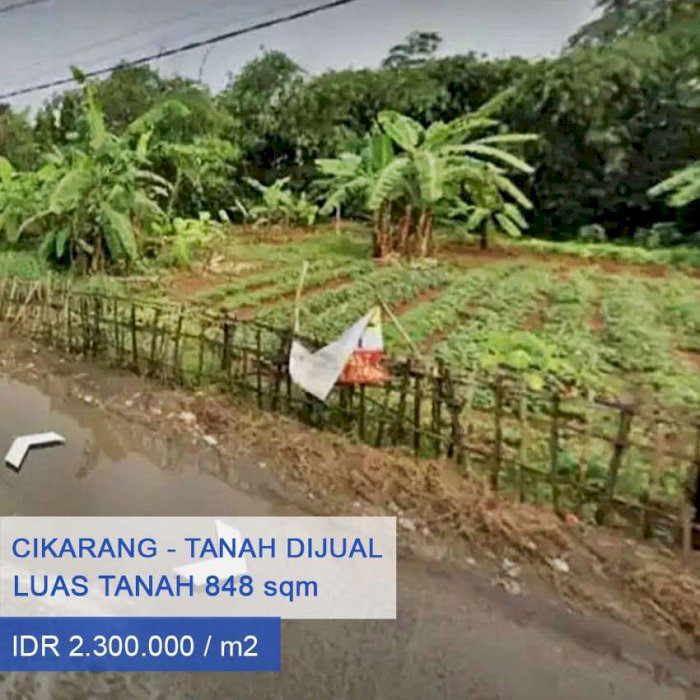 Tanah Dijual Di Cikarang Bekasi Jawa Barat Cocok Untuk Tempat Usaha