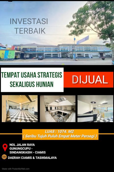 Di Jual Ruang Usaha Sekaligus Hunian Lokasi Sangat Strategis