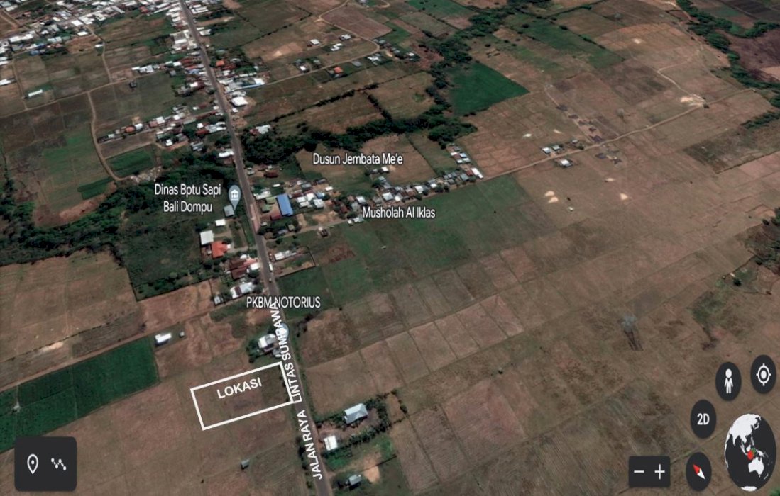 DIJUAL TANAH HAK MILIK SELUAS 1484 M2 DI DOMPU NTB
