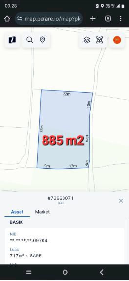 tanah 16 are di padonan canggu