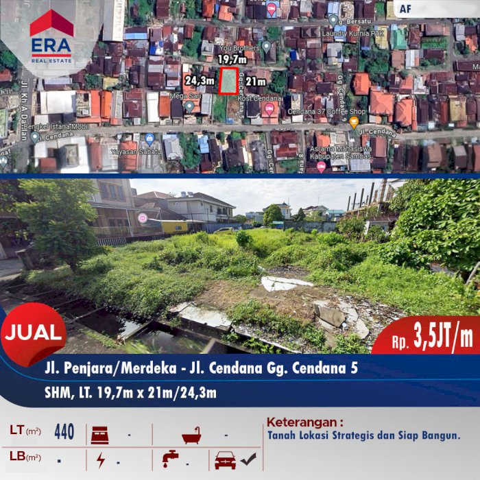 DiJual Tanah Lokasi Strategis Pontianak Kalimantan Barat