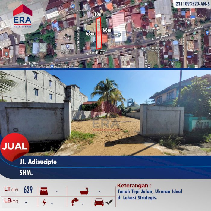 Jual Tanah Jln Adi Sucipto Pontianak Kalimantan Barat