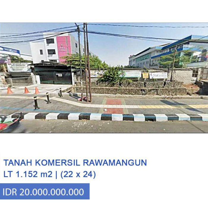 Dijual Tanah Komersil Di Jl Sunan Giri Rawamangun Pulogadung