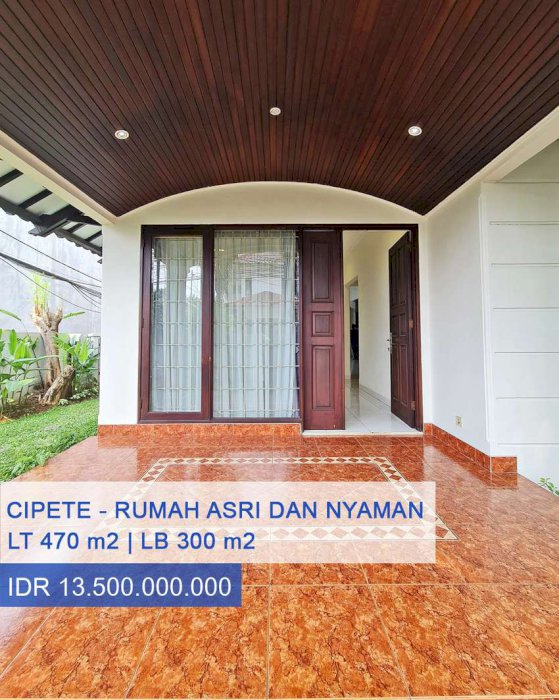 Rumah Mewah Asri Area Jl Asem Cipete Jakarta Selatan