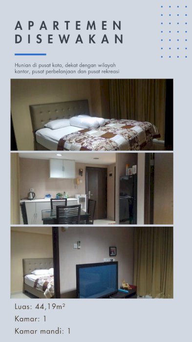 DI SEWAKAN APARTEMEN TAMANSARI THE HIVE DI JAKARTA TIMUR