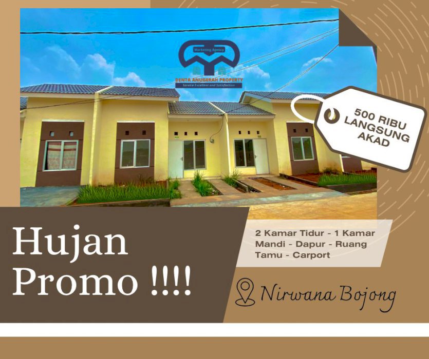Hujan Promo rumah 500rb