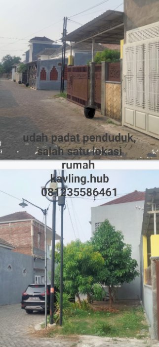Jual rumah dgn padat penduduk