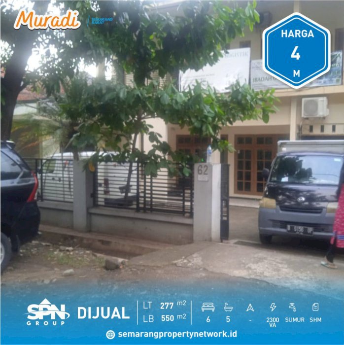 RUMAH DIJUAL MURAH  2 LANTAI  PINGGIR JALAN  MURADI SEMARANG BARAT