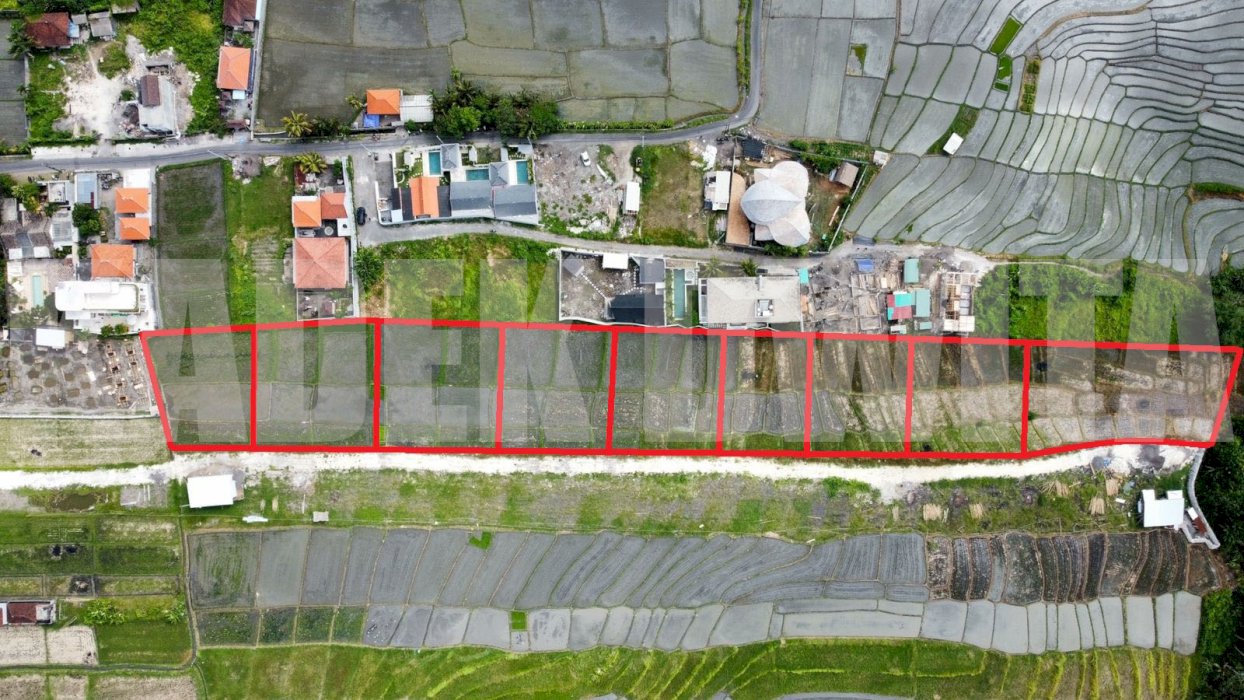 disewakan tanah pantai cemagi view sawah