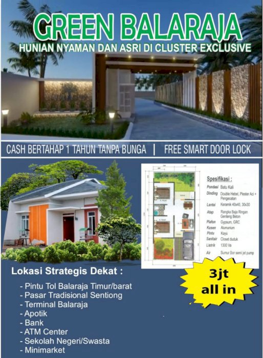 PERUMAHAN GREEN BALARAJA LOKASI STRATEGIS