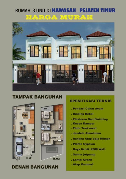 RUMAH MEWAH MURAH DI PEJATEN TIMUR JAKARTA SELATAN
