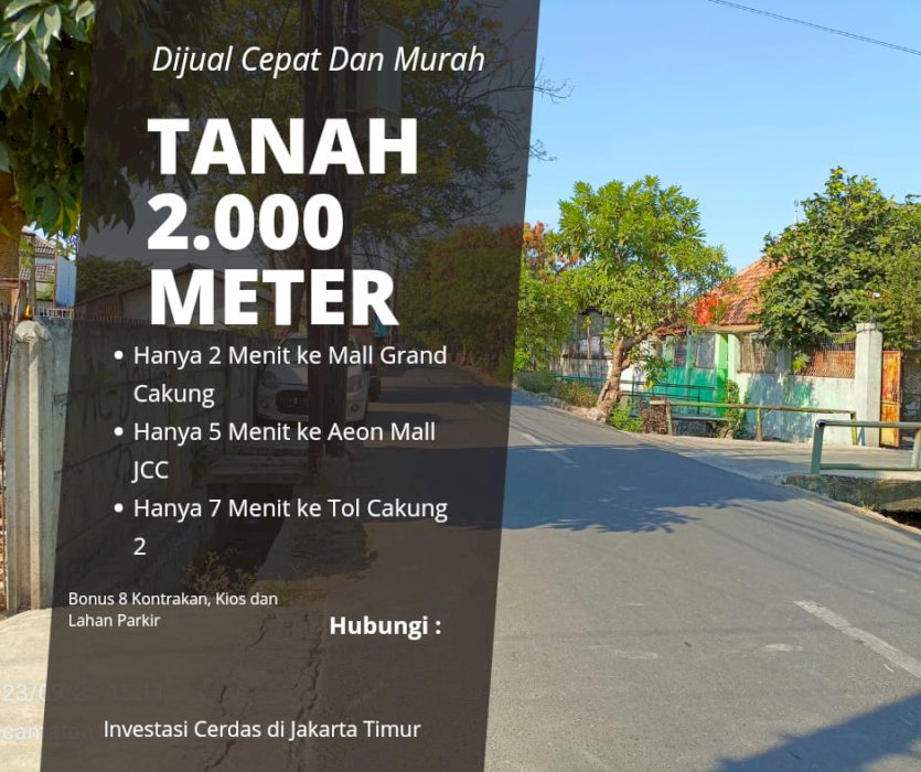 Bismillah di jual tanah di Cakung ujung Menteng