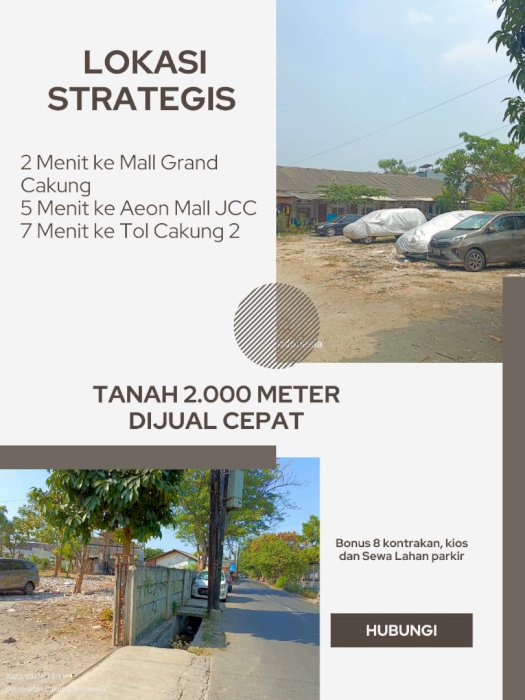 Tanah dijual di jakarta timur lokasi Cakung ujung Menteng