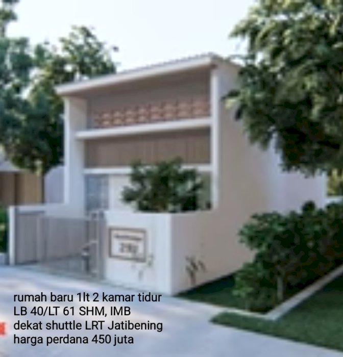 Rumah baru 1lt dekat shuttle LRT Jatibening