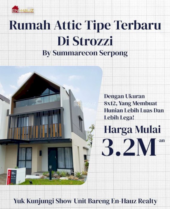 RUMAH ATTIC TYPE TERBARU LOKASI GADING SERPONG