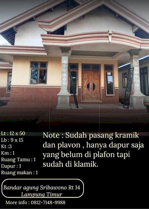 Di jual secepat cepat nya! Lokasi sribawono lampung timur.