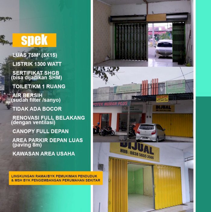 Dijual Ruko Sangat Strategis