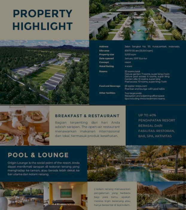 DI JUAL HOTEL AWAY MANDALIKA DI LOMBOK