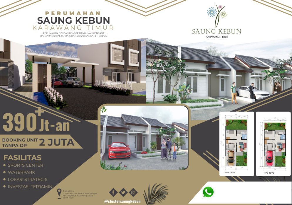 Clauster saung kebun di kota karawang timur