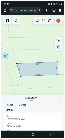 Tanah View Sawah di Kerobokan Kuta Utara