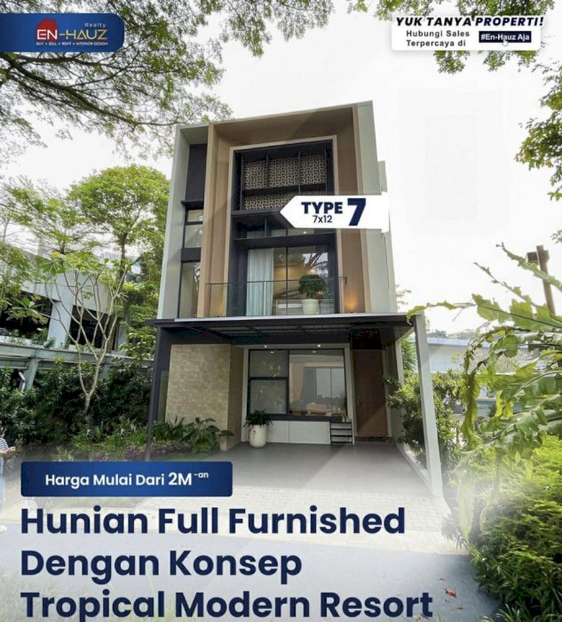 Hunian Full Furnished Konsep Tropical Modern Resort
