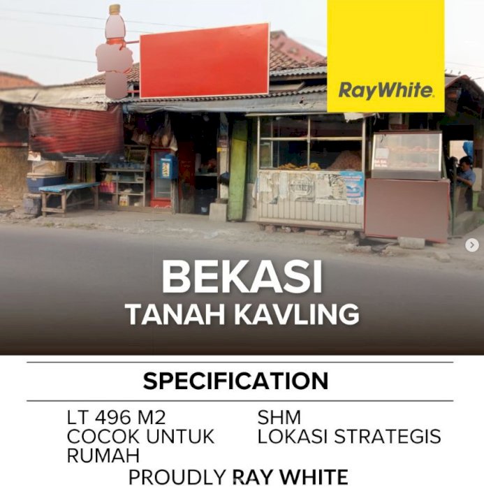 Dijual Tanah 496 mtr dekat SUMARECON Bekasi - NEGO SAMPAI JADI