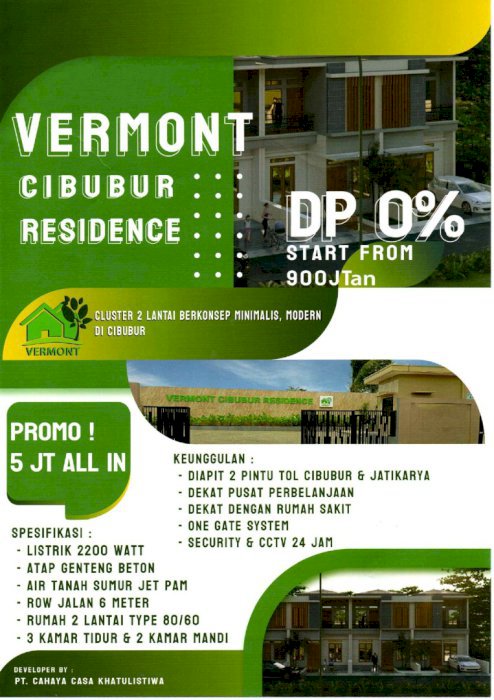 Cluster 2 Lantai Berkonsep Minimalis Modern Di Cibubur Jaktim