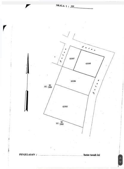  tanah view laut depan Villa airis ungasan