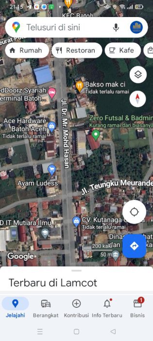 Tanah dijual di jln Muhammad Hasan batoh