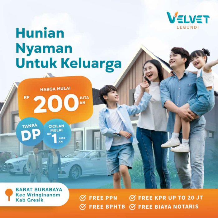 Velvet Legundi rumah kekinian