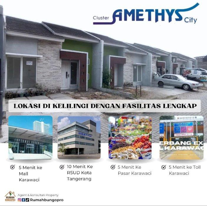 Rumah amethys city karawaci langsung tempati bayar 5 juta