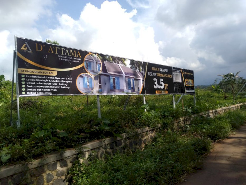 Tanah Murah Pinggir Jalan besar, dpn Perumahan  D'ATTAMA di Kab.Batang