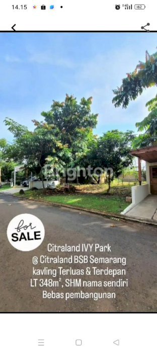 TANAH Di AREA PERUMAHAN ELITE BSB