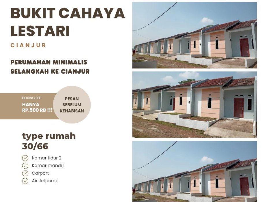 PERUMAHAN MINIMALIS MODERN SELANGKAH KE CIANJUR