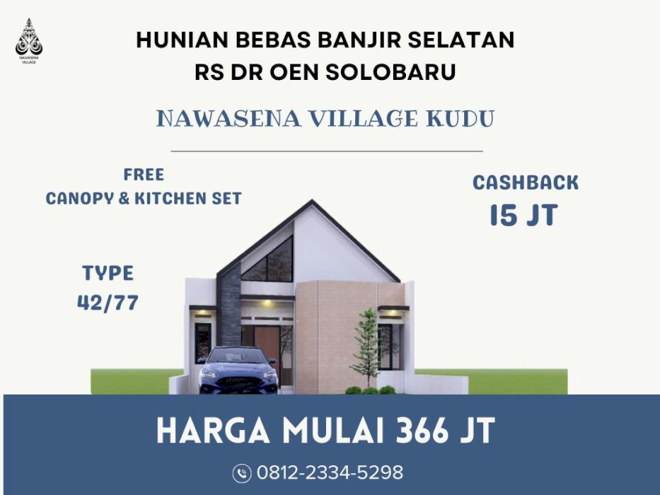 RUMAH MURAH PESAN BANGUN SELATAN RS DR OEN SOLOBARU RUMAH DI SUKOHARJO