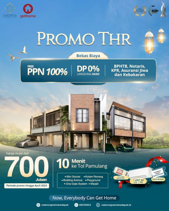 Townhouse di kota Depok cukup 10 juta