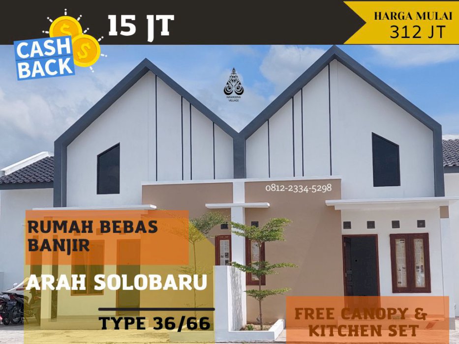 HUNIAN NYAMAN 300 JT ARAH GENTAN RAYA RUMAH ARAH PAKUWON MALL SOLOBARU