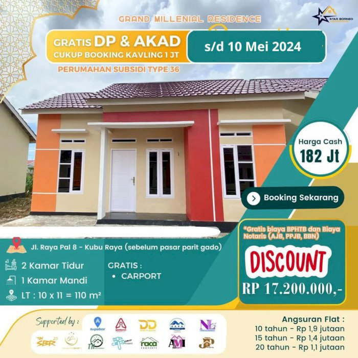 Rumah Subsidi type 36 Kuburaya KALBAR