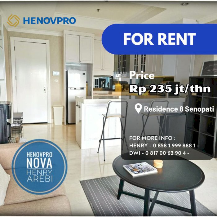 Residence 8 Unit 1BR Furnish Dkt Mall ASHTA & SCBD SUDIRMAN