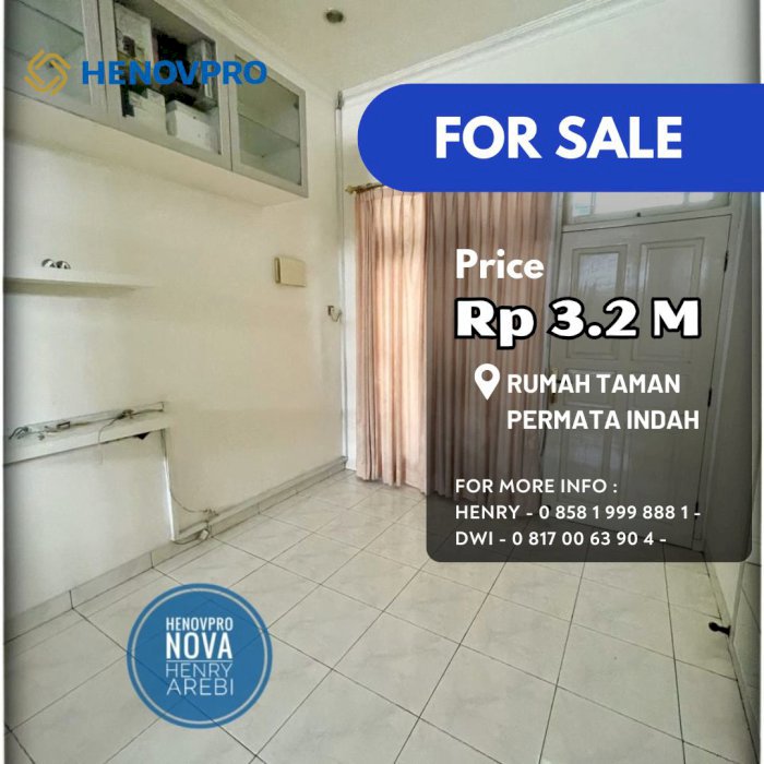 RUMAH TAMAN PERMATA INDAH II DKT HARI HARI SUPERMARKET