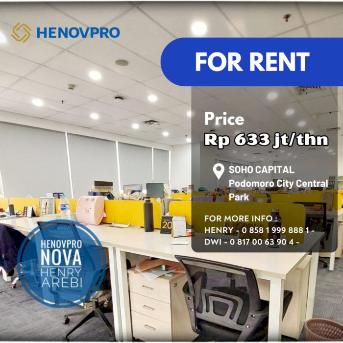Soho Capital Office Space For Rent Furnish High Floor with City View