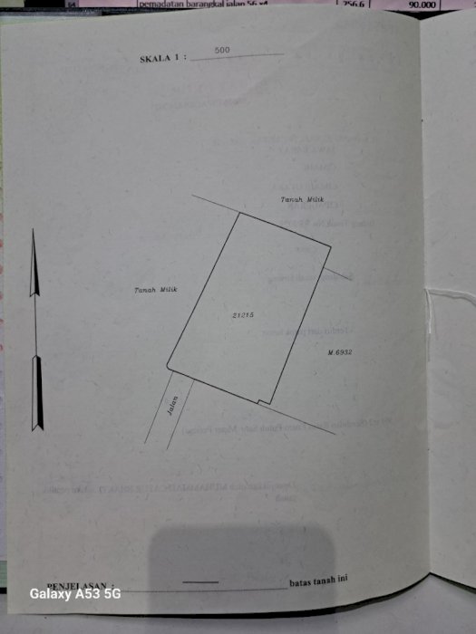 Tanah 900m rata/datar masuk mobil cck untuk cluster kebun  dll
