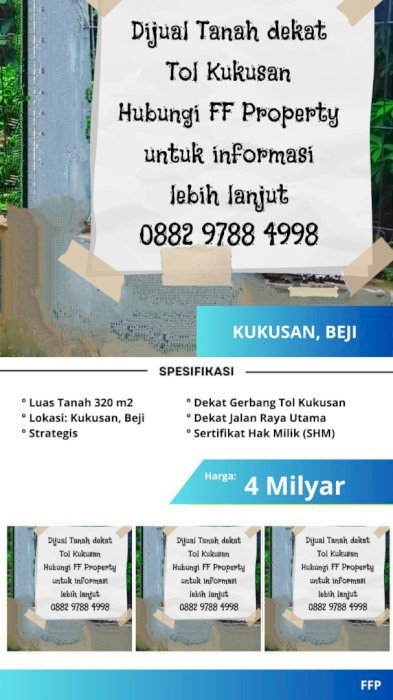 Investasi Ideal: Tanah 320 m2 SHM di Lokasi Premium, Depok!
