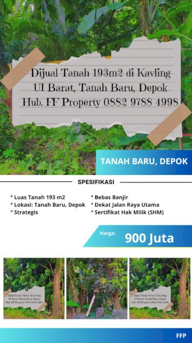 Tanah di Tanah Baru, Depok: Investasi Aman di Lokasi Bebas Banjir!