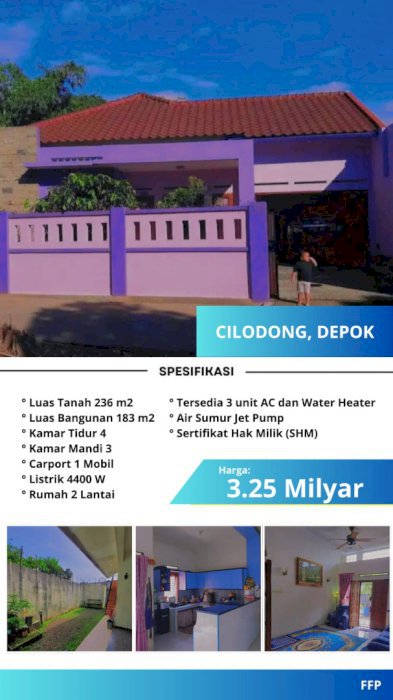 Rumah Luas dan Strategis di Cilodong, Depok!