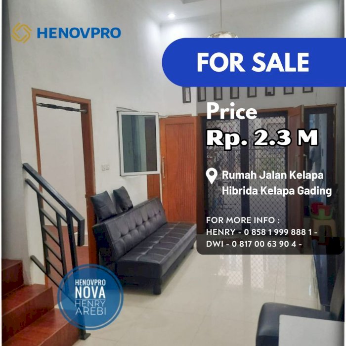 TURUN HARGA Rumah Jalan Kelapa Hibrida Kelapa Gading Jakarta Utara